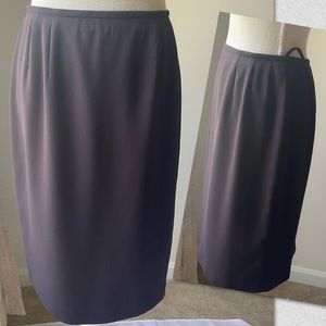 Skirt brown color Sassco dark brown skirt knee length size6 back zip